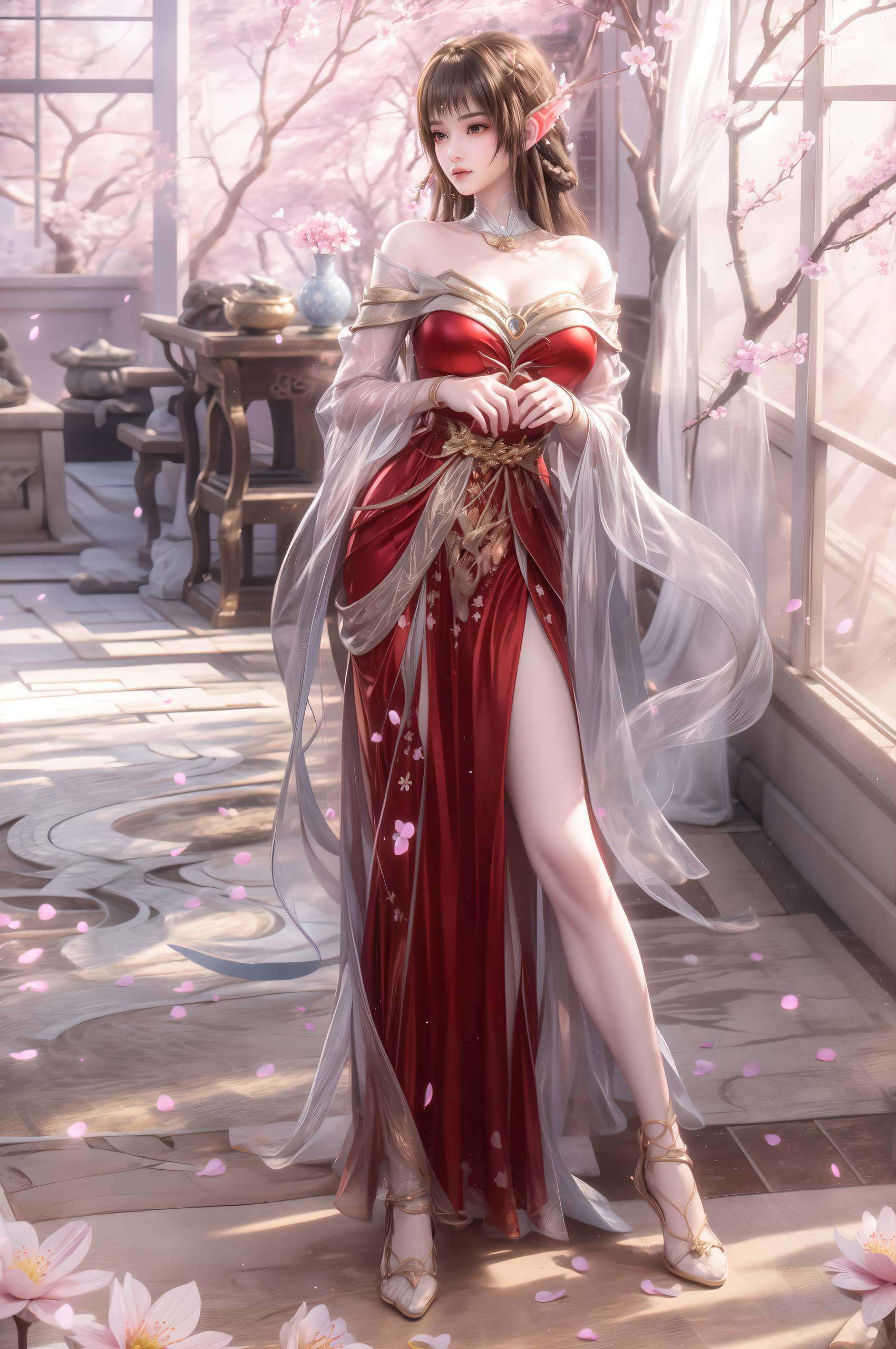 身披玄幻光芒百炼成神的云落女神