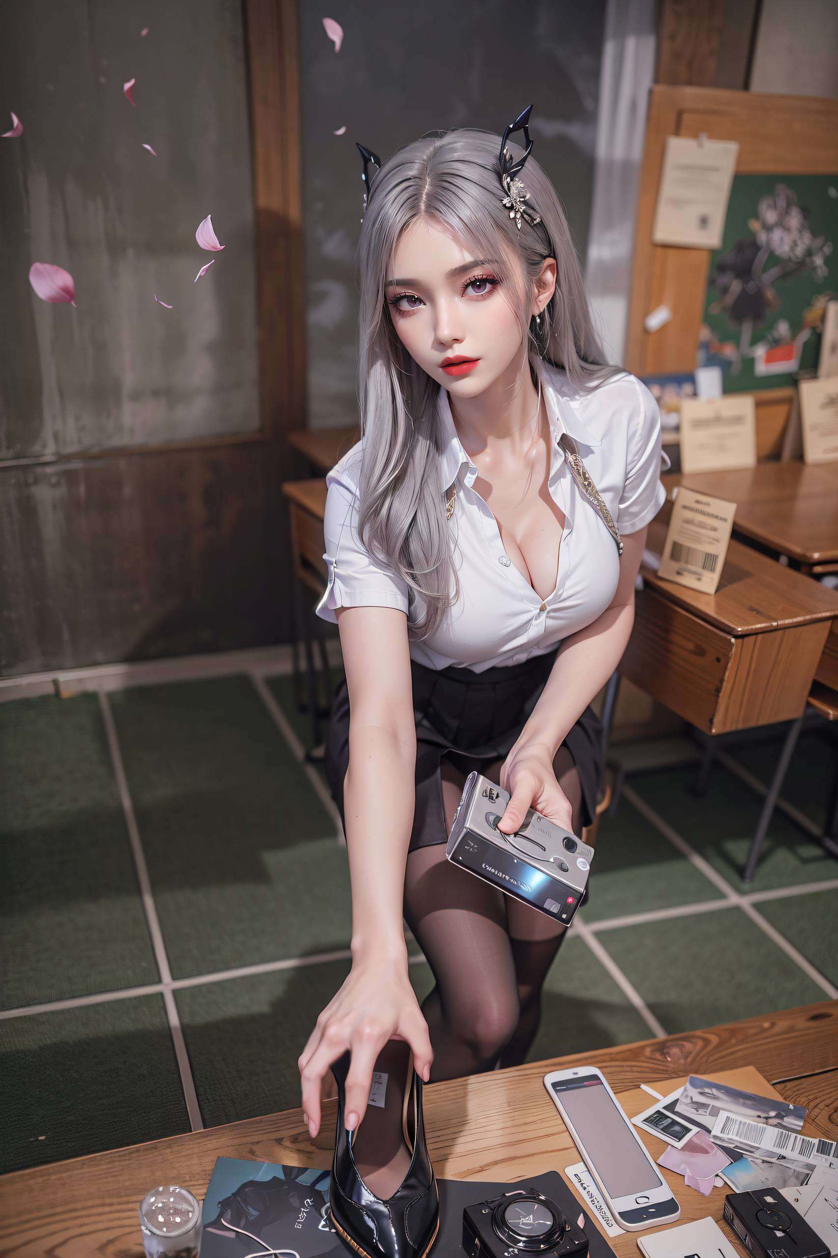 她的壁纸不仅清新脱俗想象一下