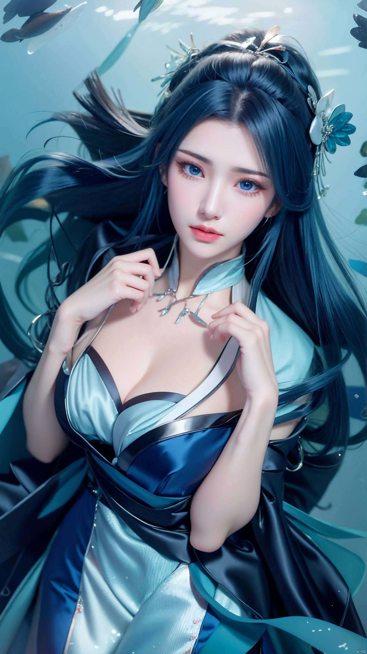 她的眼神中如同一朵孤傲的云