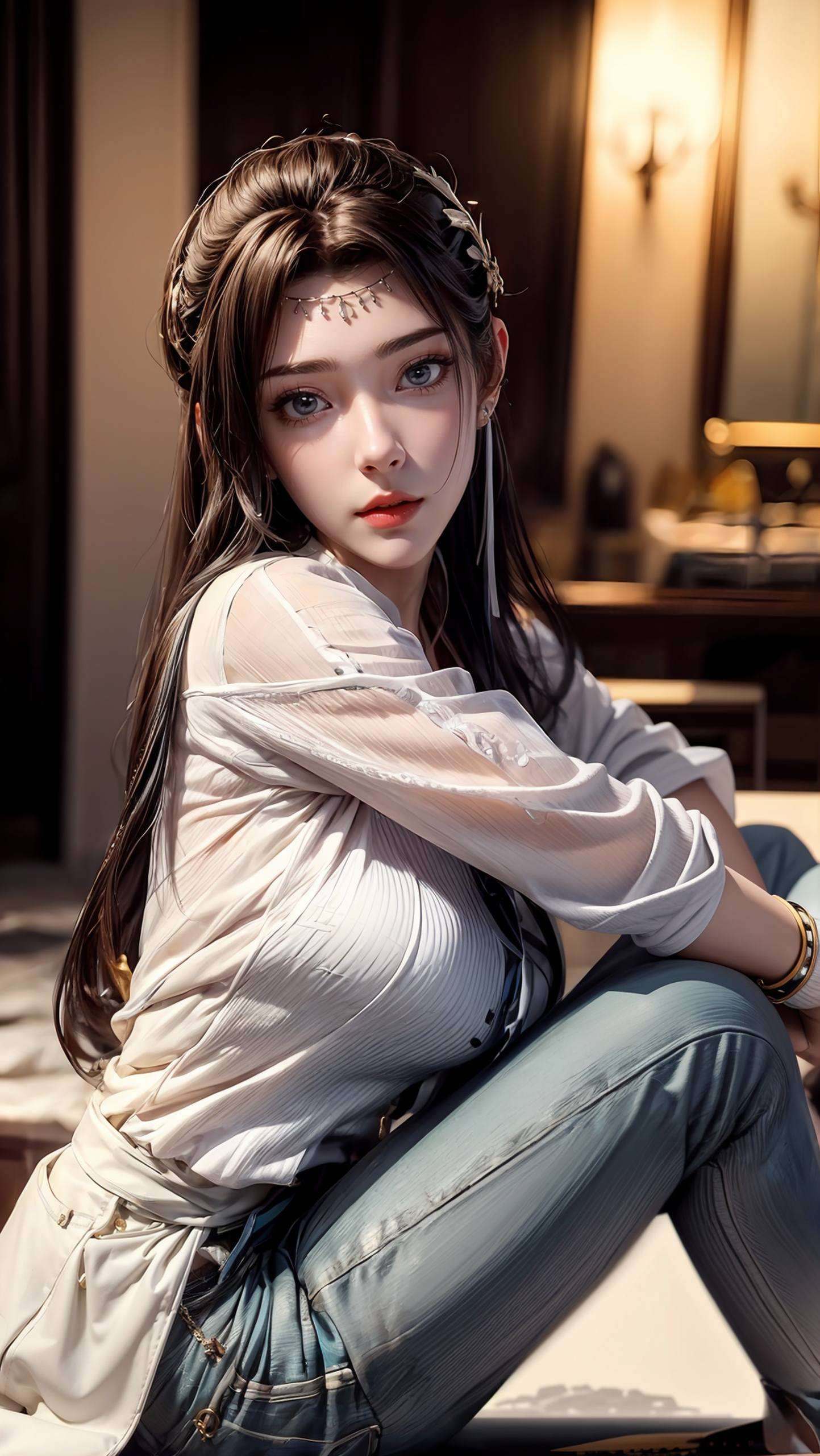 她的每一次挥袖都仿佛在诉说着一段古老的故事感叹这世间的美好与哀愁