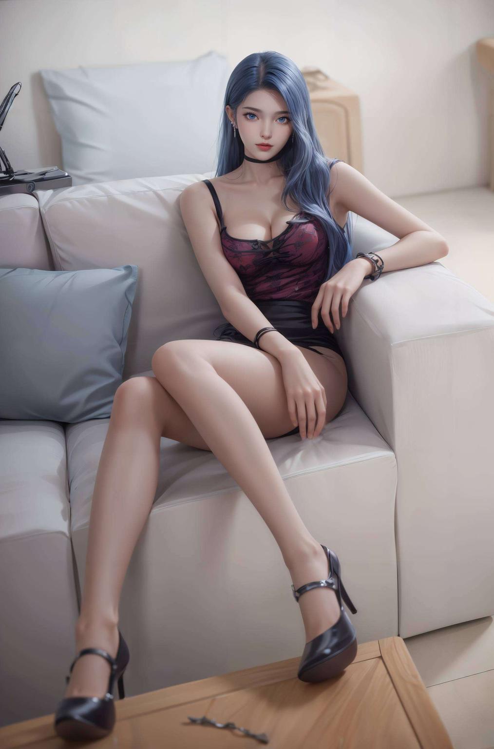 仿佛阿银从画框中走出呈现了一位美不胜收的AI美女