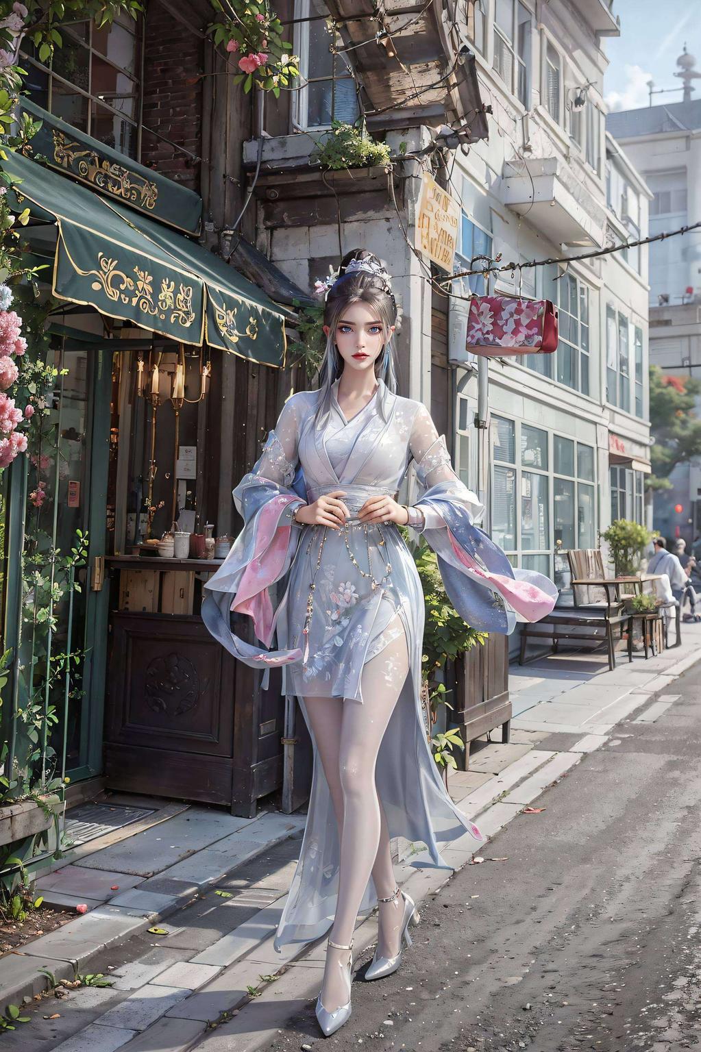这款精美桌佈苹果国漫女神桌面壁纸色彩鲜明