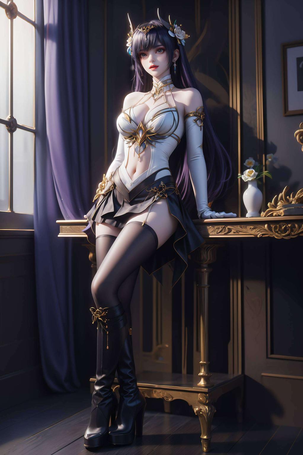 她的眼神如星辰般璀璨每一笔每一划都透露着细腻与灵动