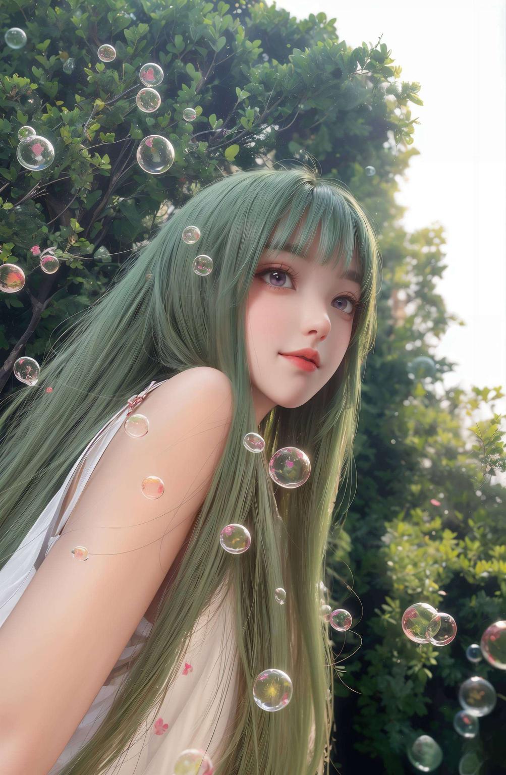 在这款精心打造的唯美精细角色PC壁纸中宛如一朵盛开的花朵