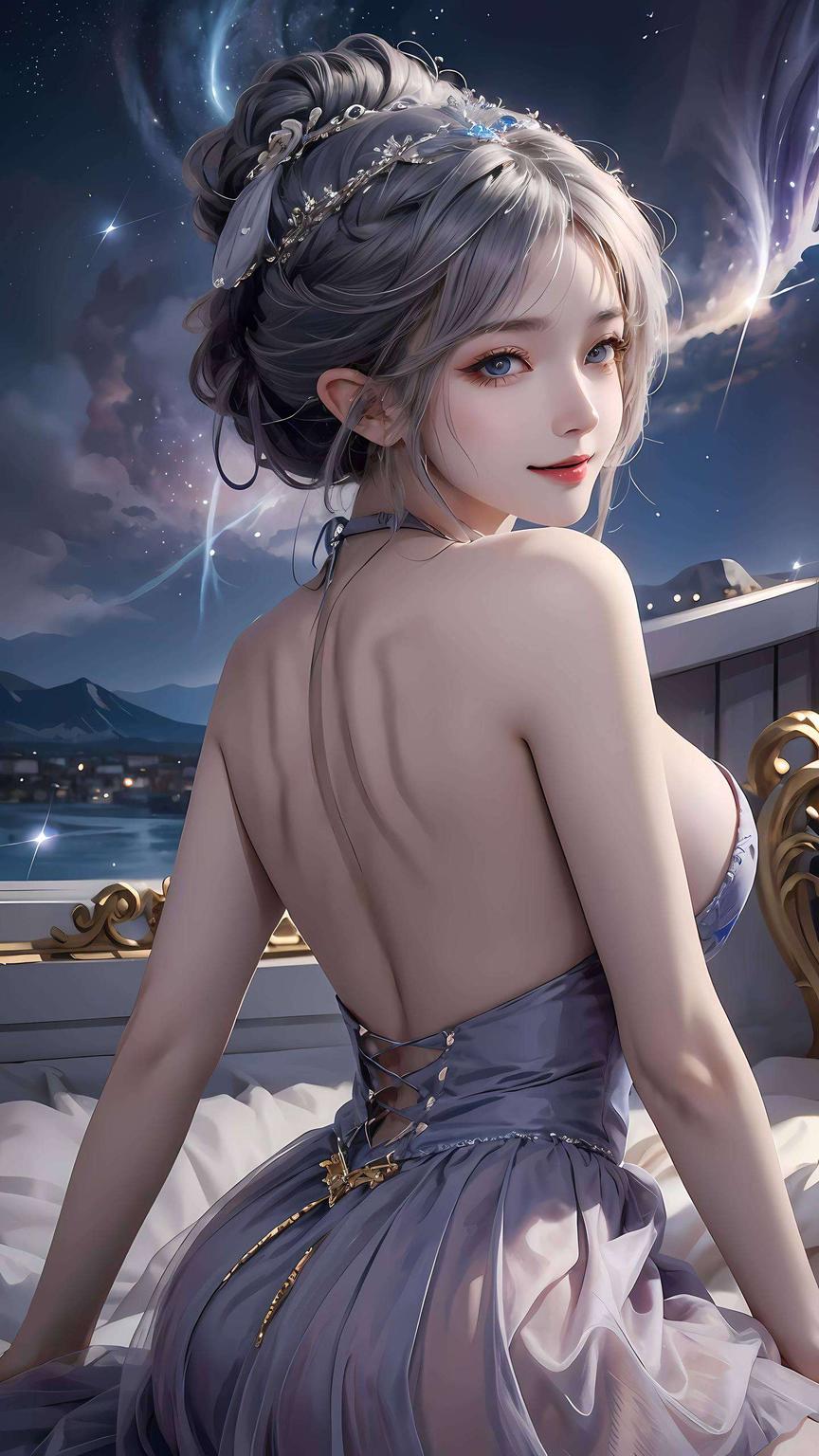 打造这款国漫美女海琴烟态壁纸AI动作素材融合丝绒质感