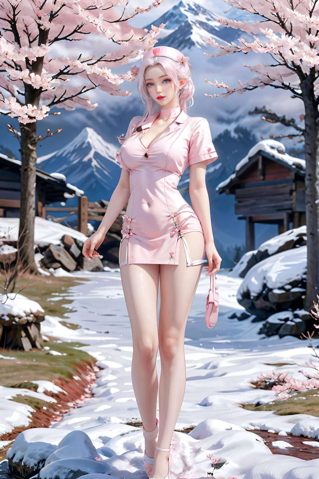 仿佛诉说着不为人知的故事这款AI国漫女生极简壁纸