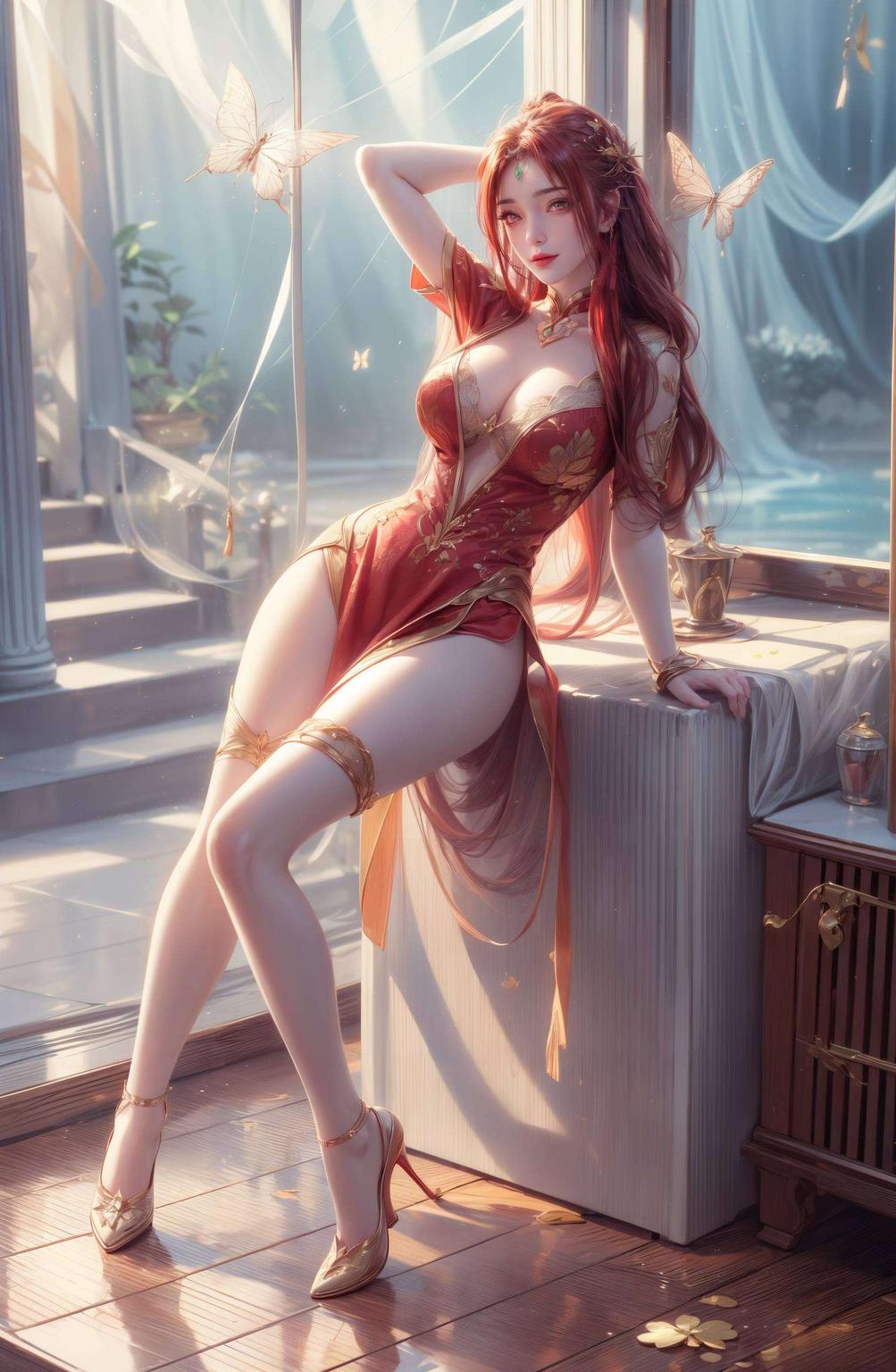光彩夺目身着华美民族服饰