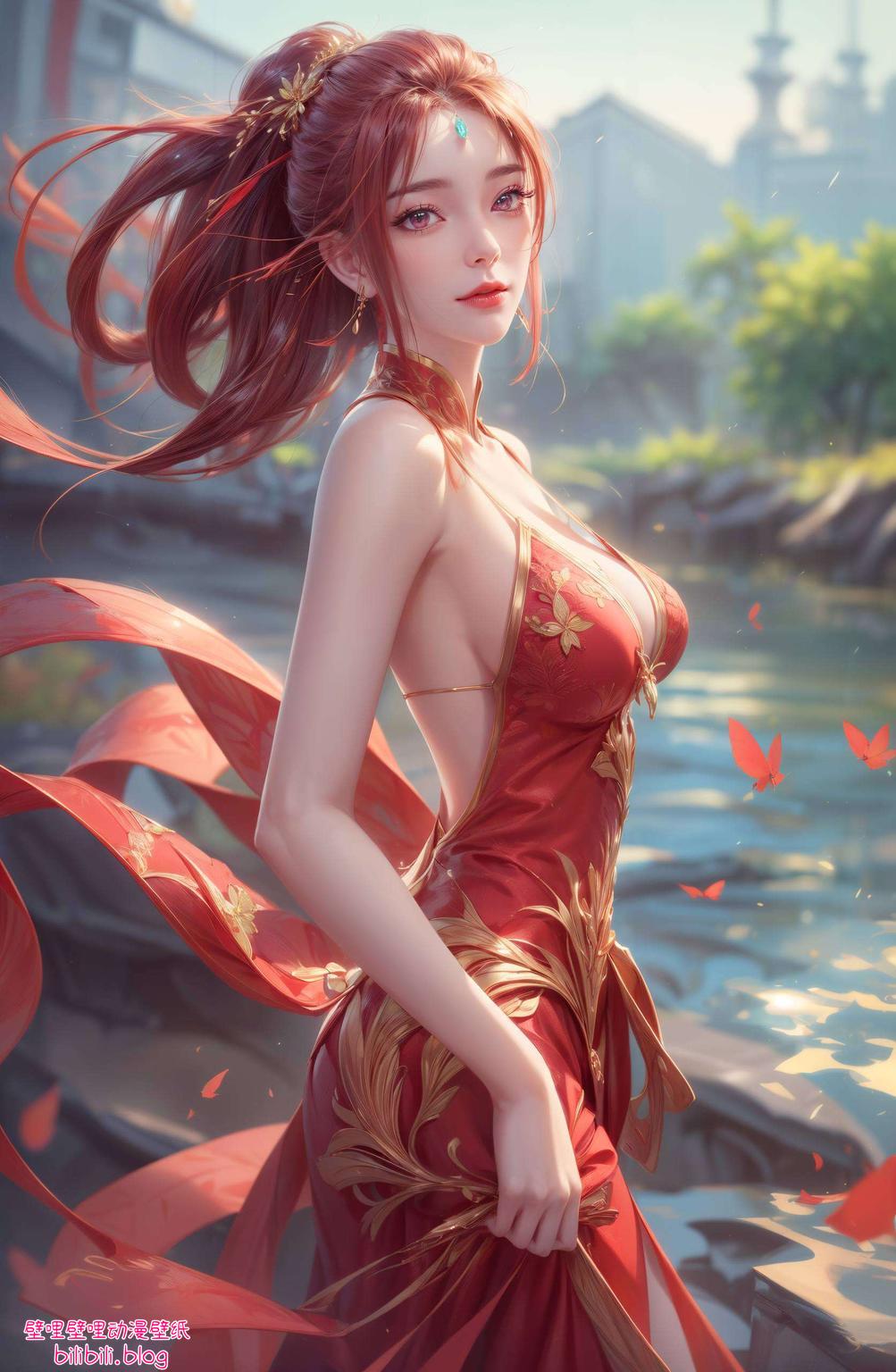 让这位超清AI女神成为你手机壁纸的绝美风景线流光溢彩