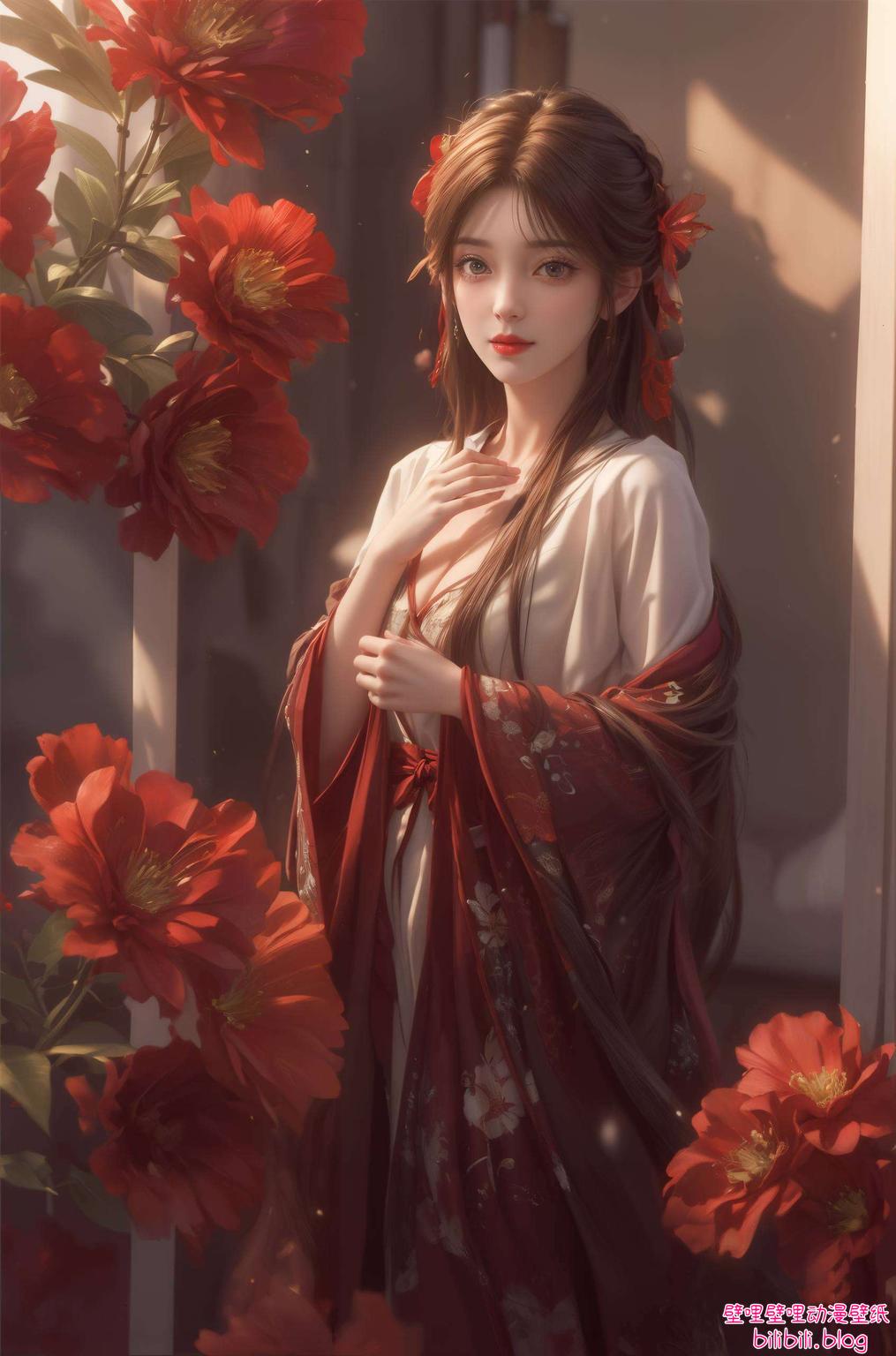 那朵盛开在国漫世界中的璀璨桑花抽象线条勾勒出她的灵动身影