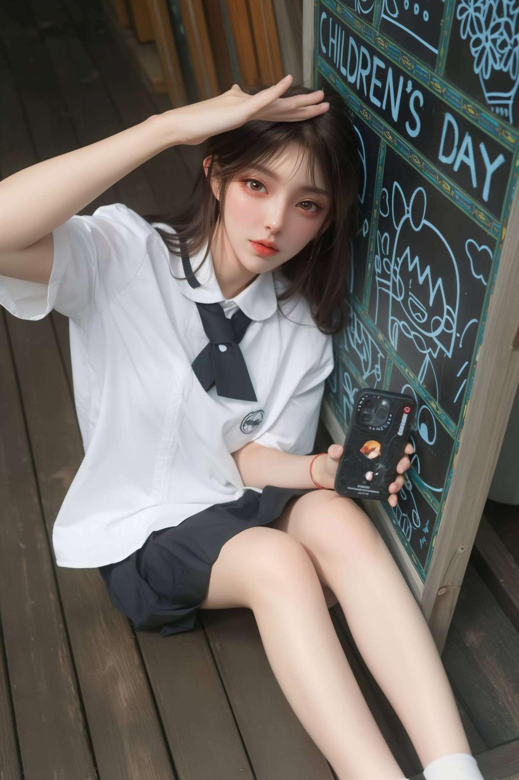 她的微笑如春风拂面温柔而迷人
