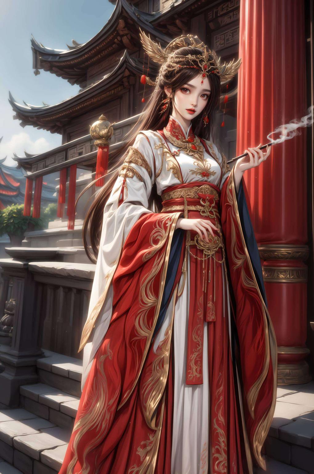 让她的灵动身姿跃然屏上波点元素点缀其间