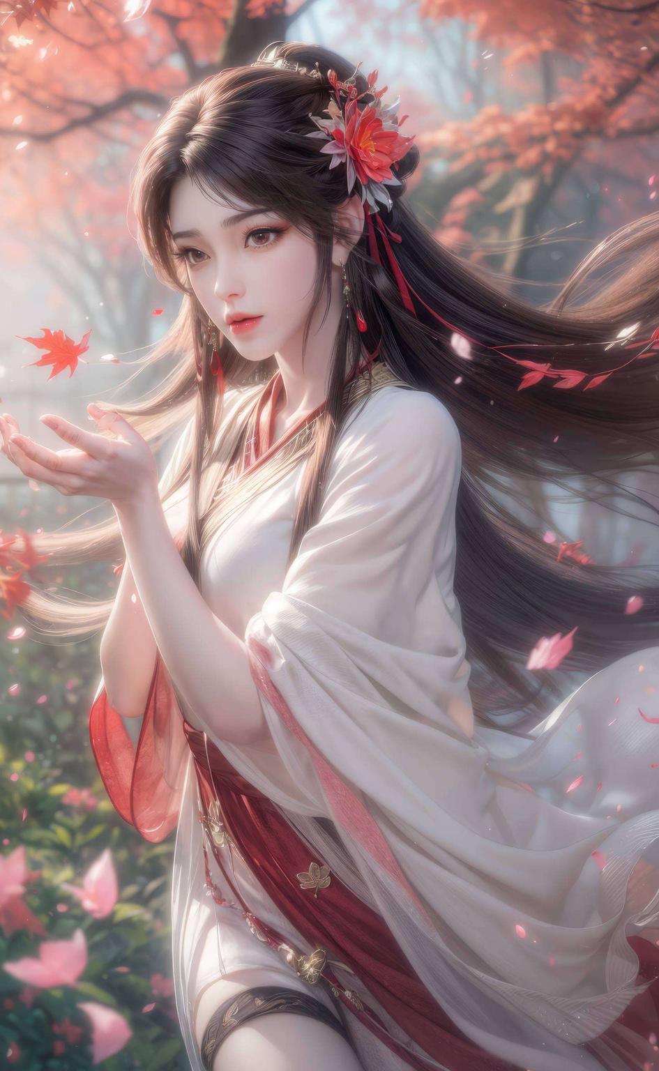 AI国漫女神火灵儿散发着不凡的魅力