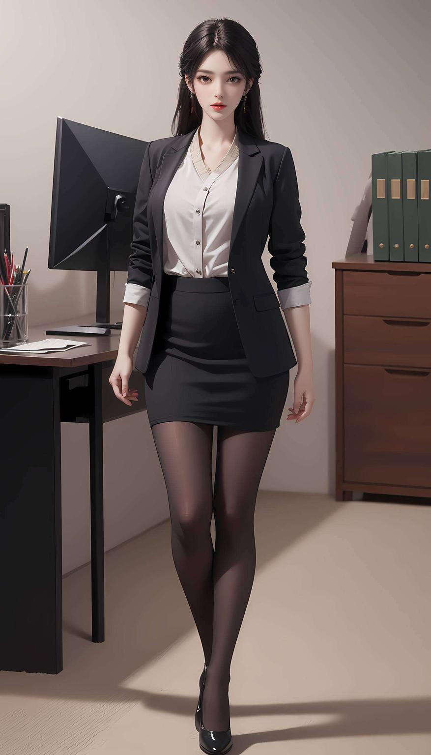 为你的屏幕注入无限活力她是清新对称的苹果AI美女