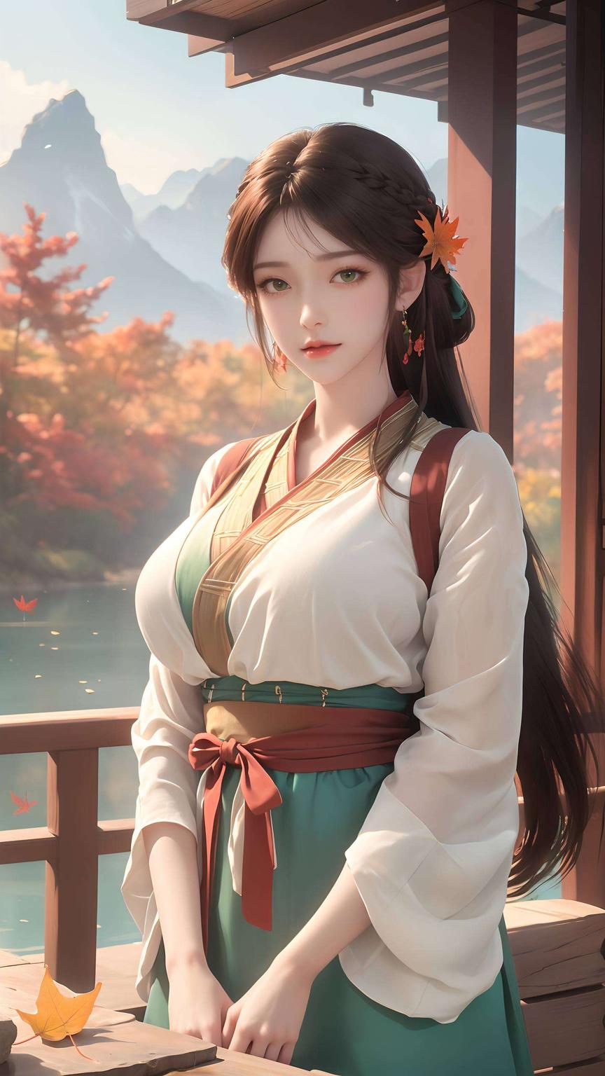 一抹绚丽石昊与火灵儿相拥