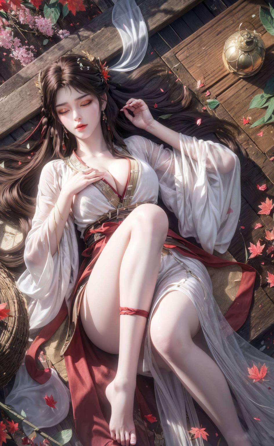 电脑国漫美女AI美女——她是火灵儿眼神如星辰
