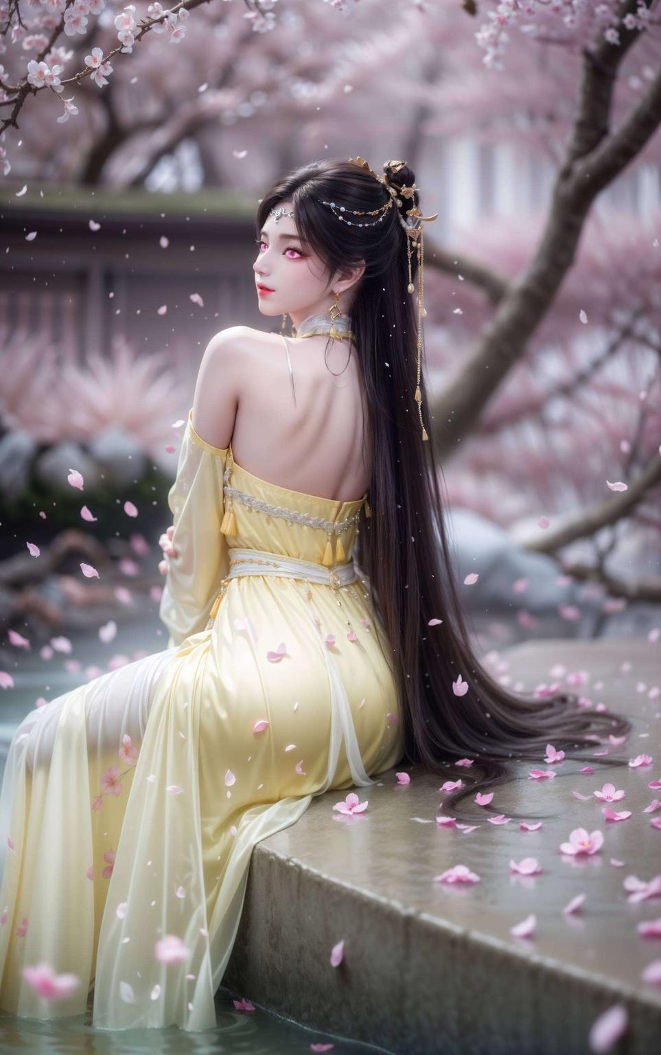 带来了清新自然的视觉效果这款以国漫女神金瓶儿为主角的绘画壁纸