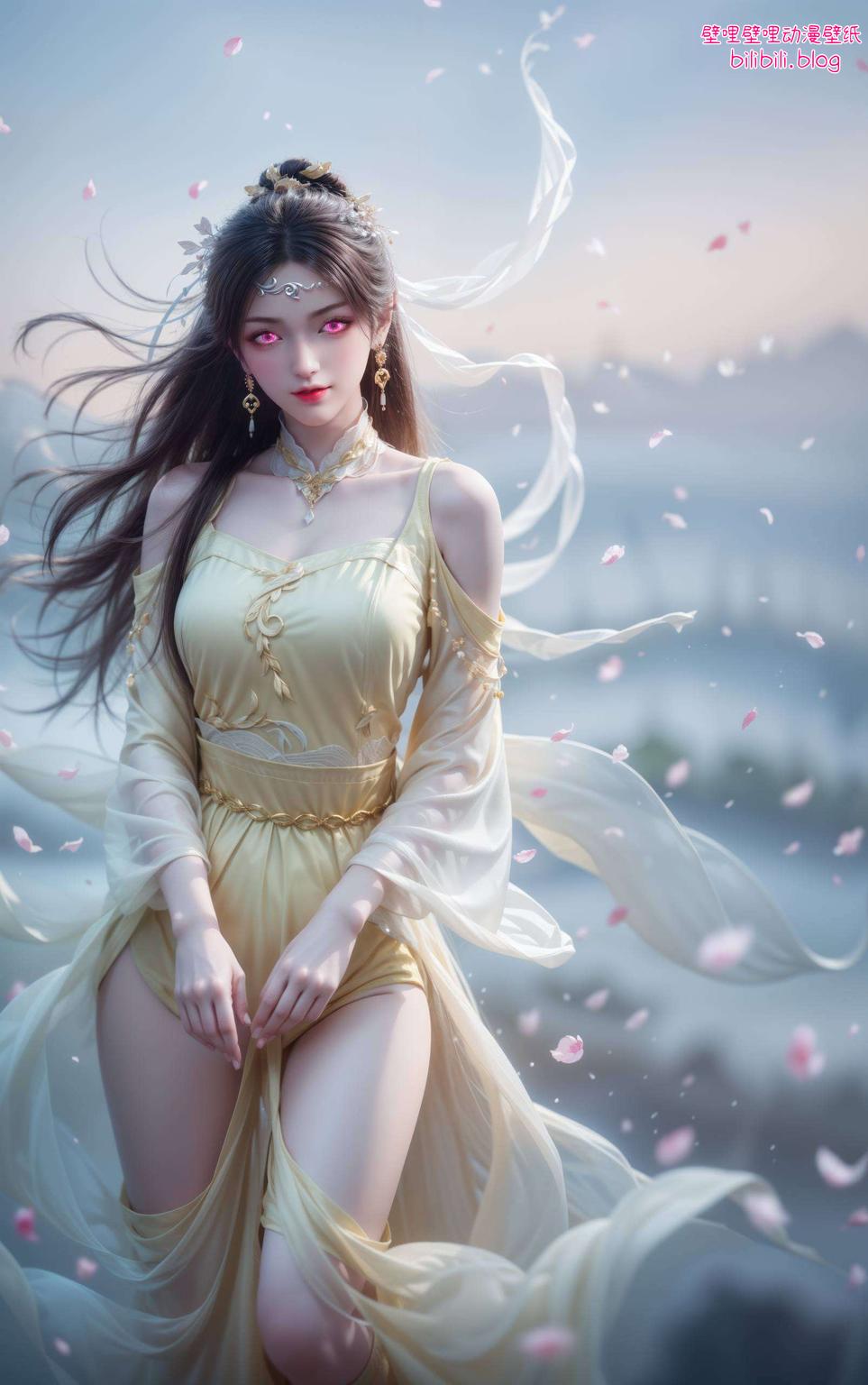 让金瓶儿的魅力时刻陪伴左右这款AI绘画的4K高清国漫美女壁纸