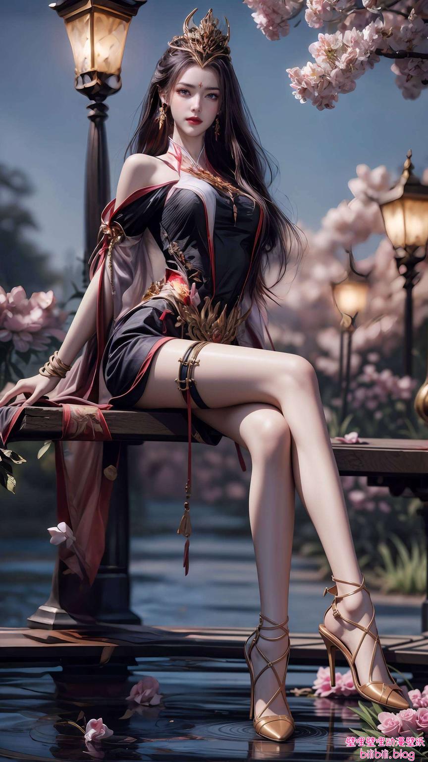 1080p的超清分辨率细腻描绘出她柔美的神态与粉色梦幻的氛围