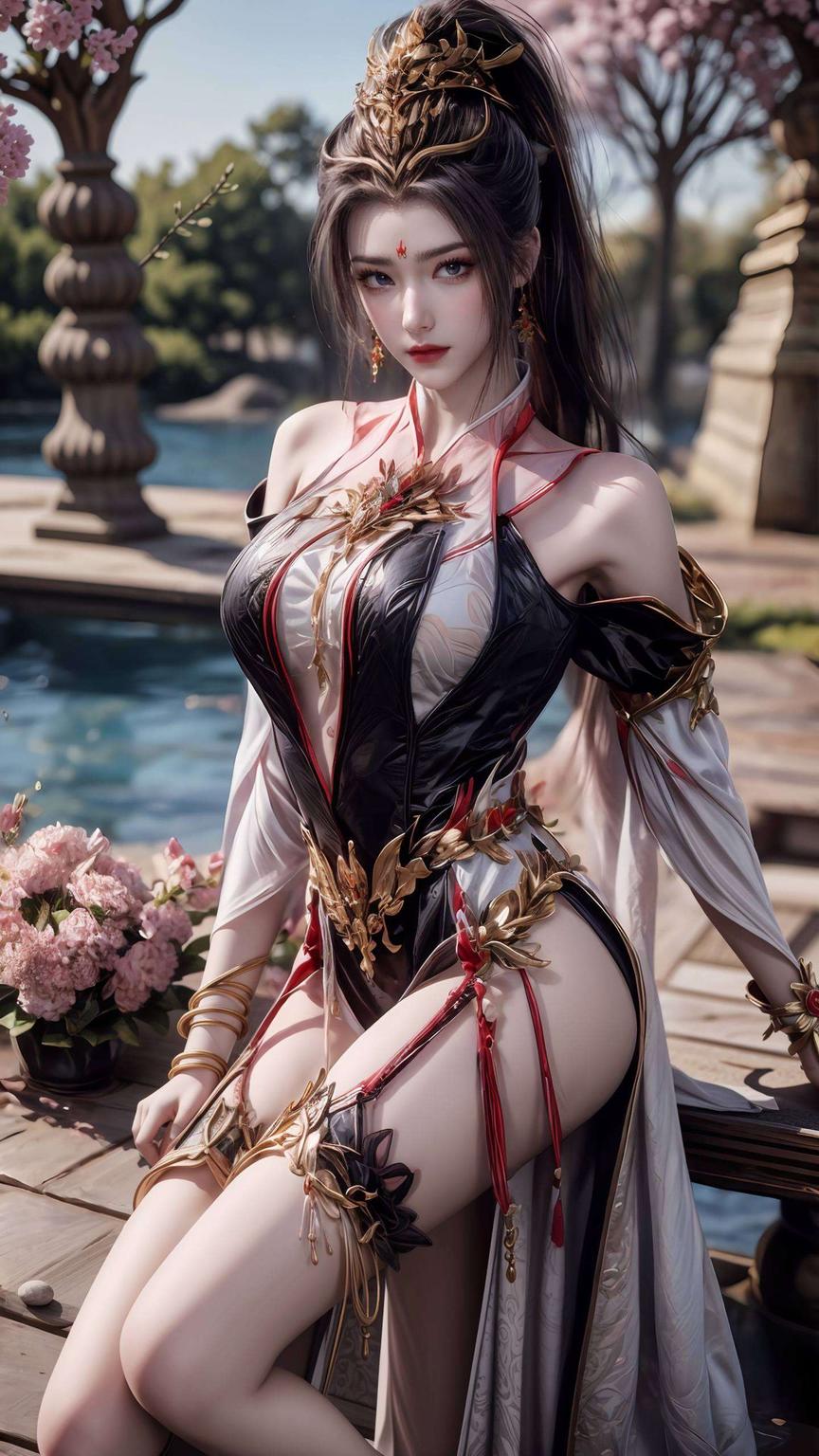 这位国漫女生的婉约气质横屏壁纸展现了她不凡的风华