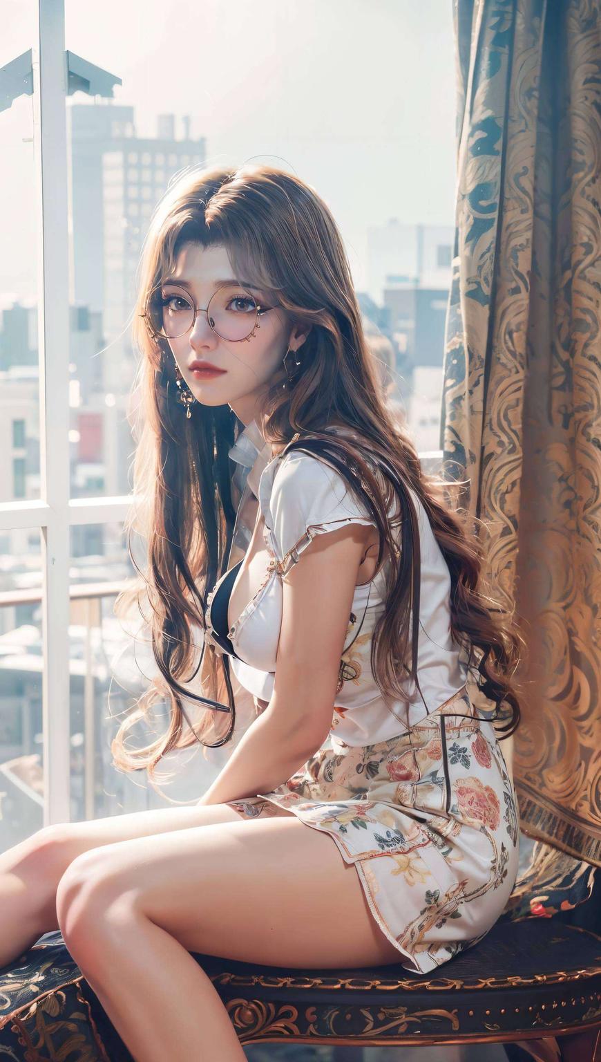 橘子姐的甜美形象跃然于壁纸上在迷你世界的缤纷世界里