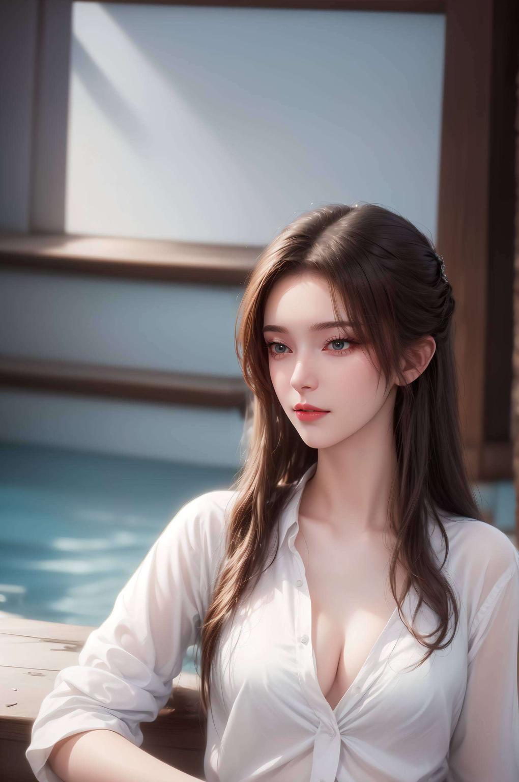 尽在这绚烂的拼接壁纸中她婉约柔情
