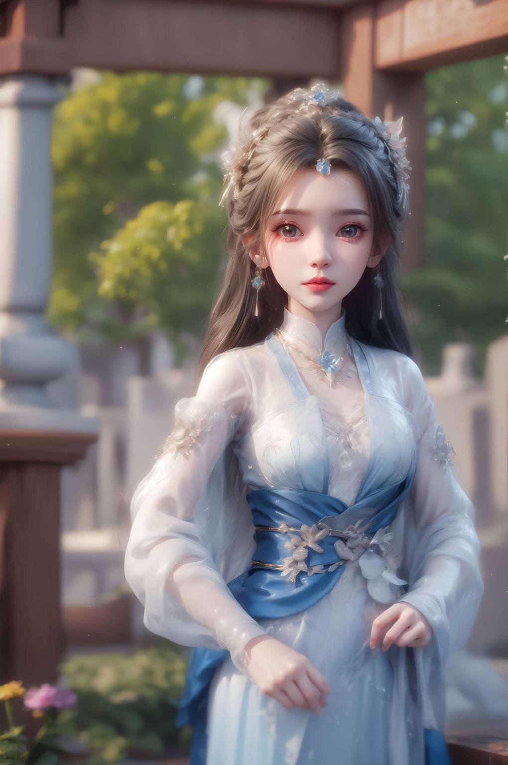 AI绘画人物与背景参考图：探寻古典与现代交融之美感受国漫的魅力