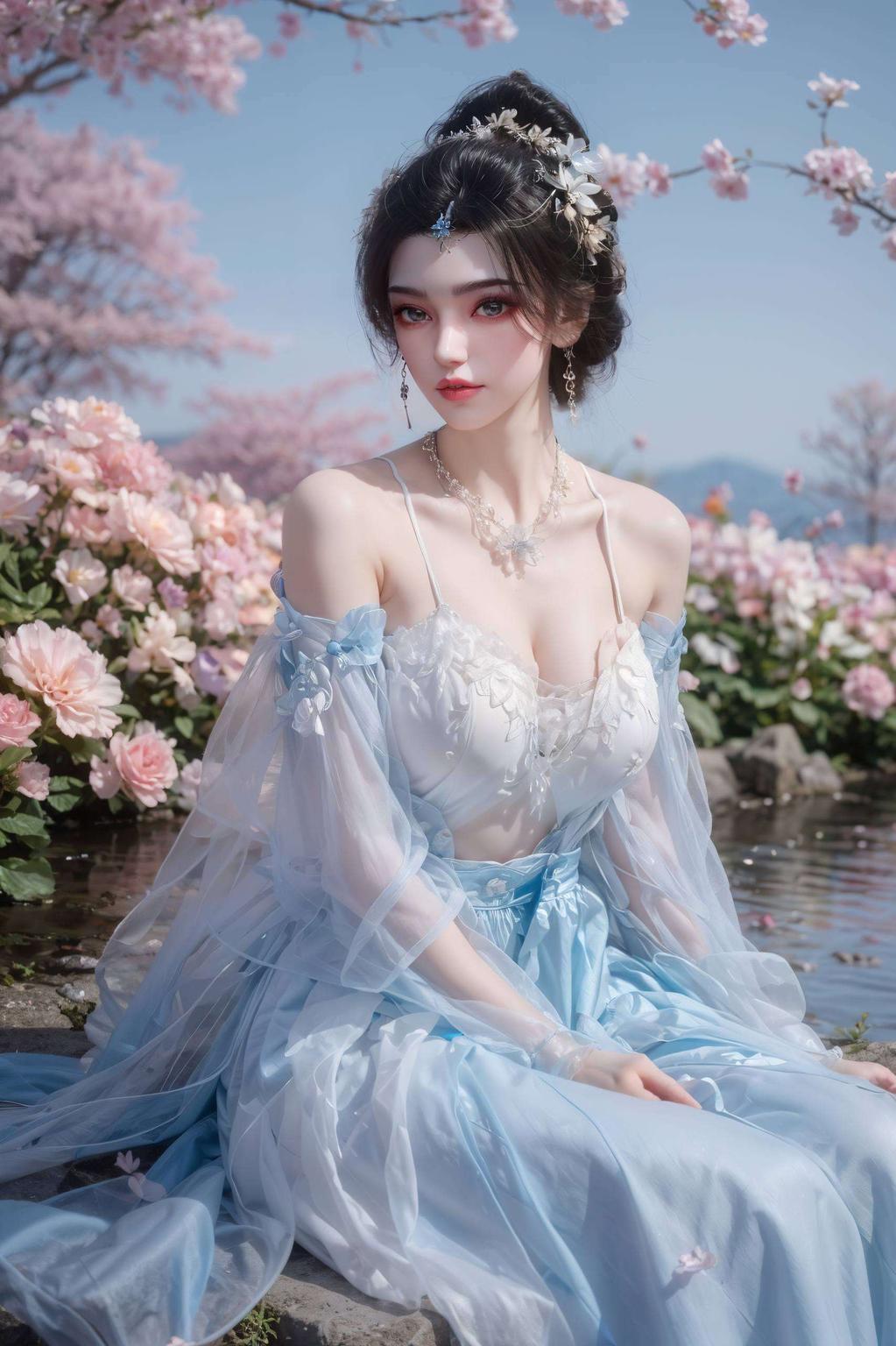 这幅2K国漫女生壁纸在细腻的光影交织中