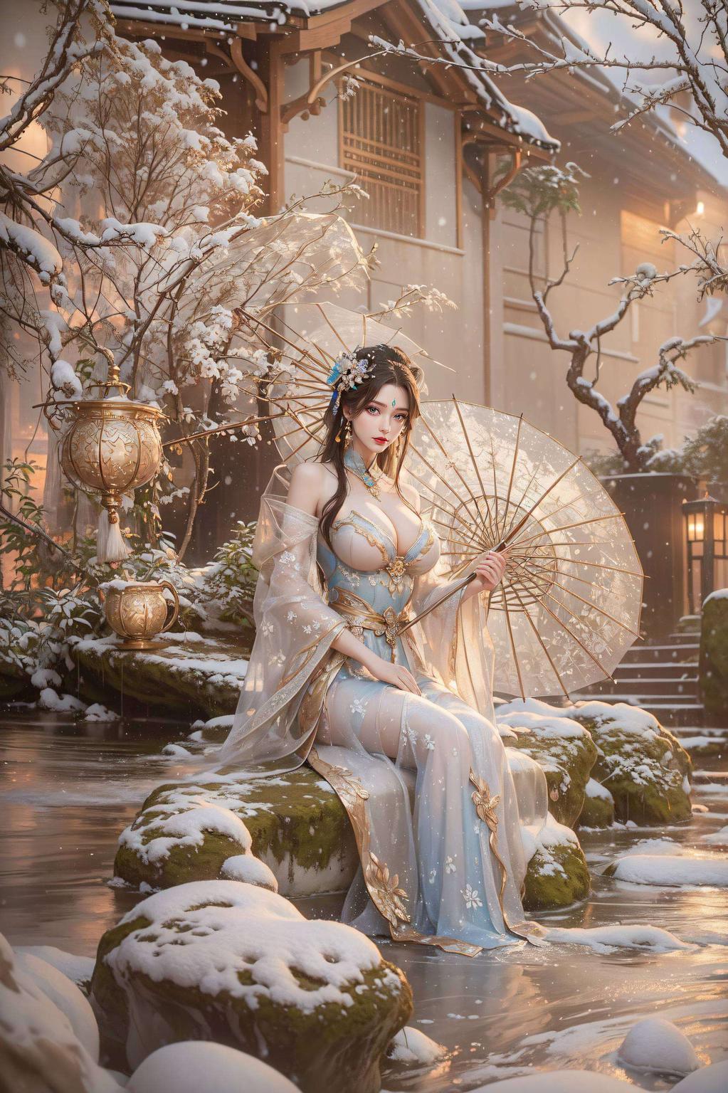 全屏AI绘画国漫美女柳神凉快壁纸高清呈现