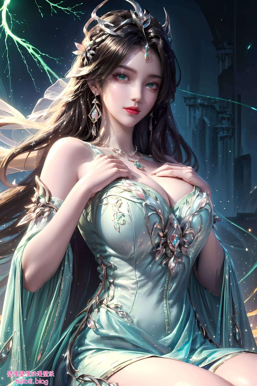 为你的桌面带来一份清新脱俗的视觉享受这款4K高清国漫女主AI二次元壁纸