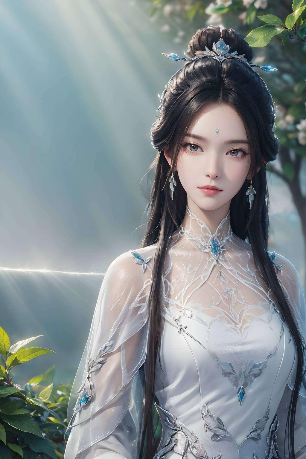在这张唯美的游戏壁纸中清新的色调、细腻的笔触