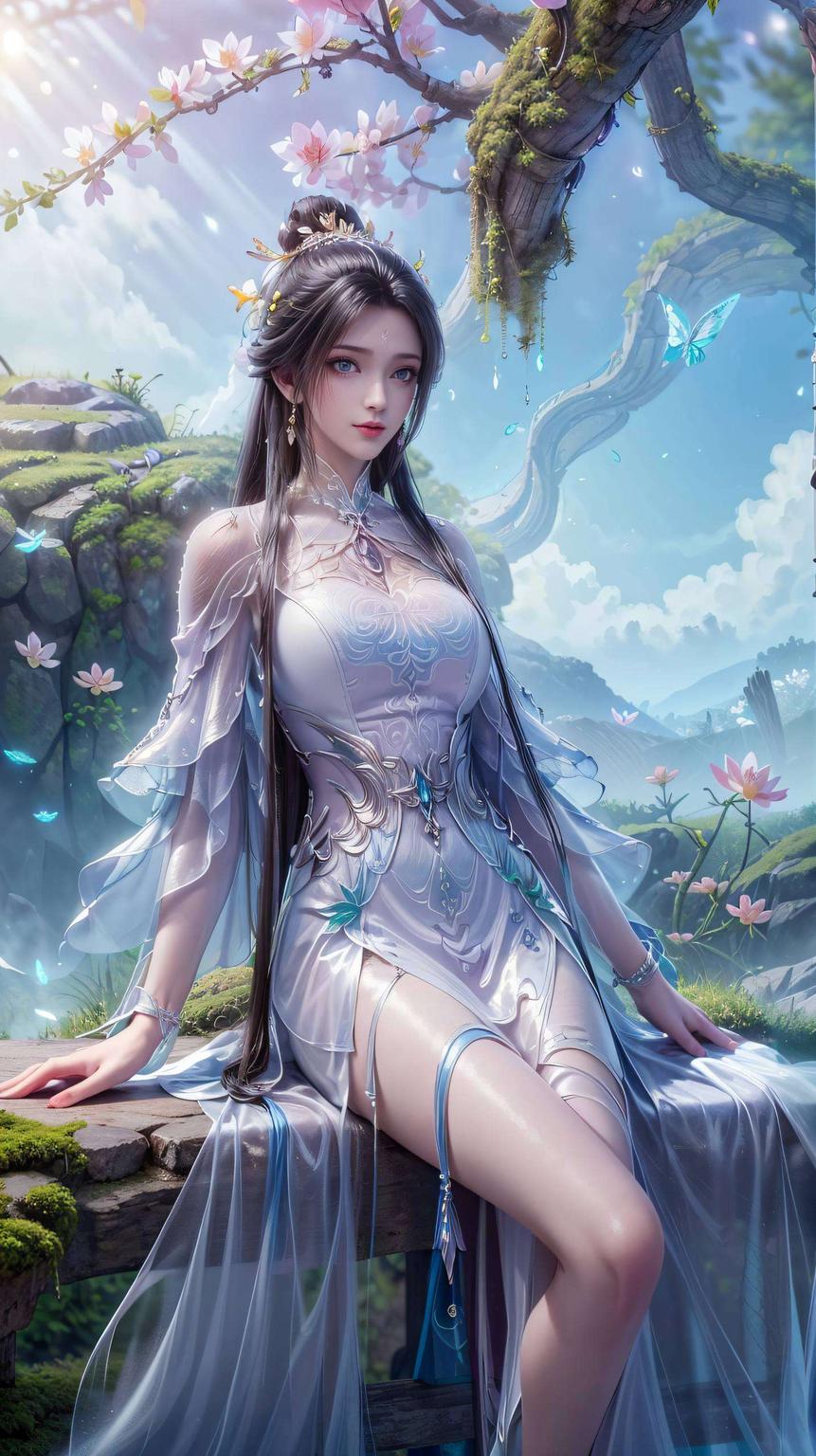 国漫中的绝世美女电脑屏幕上展现的不仅是画面