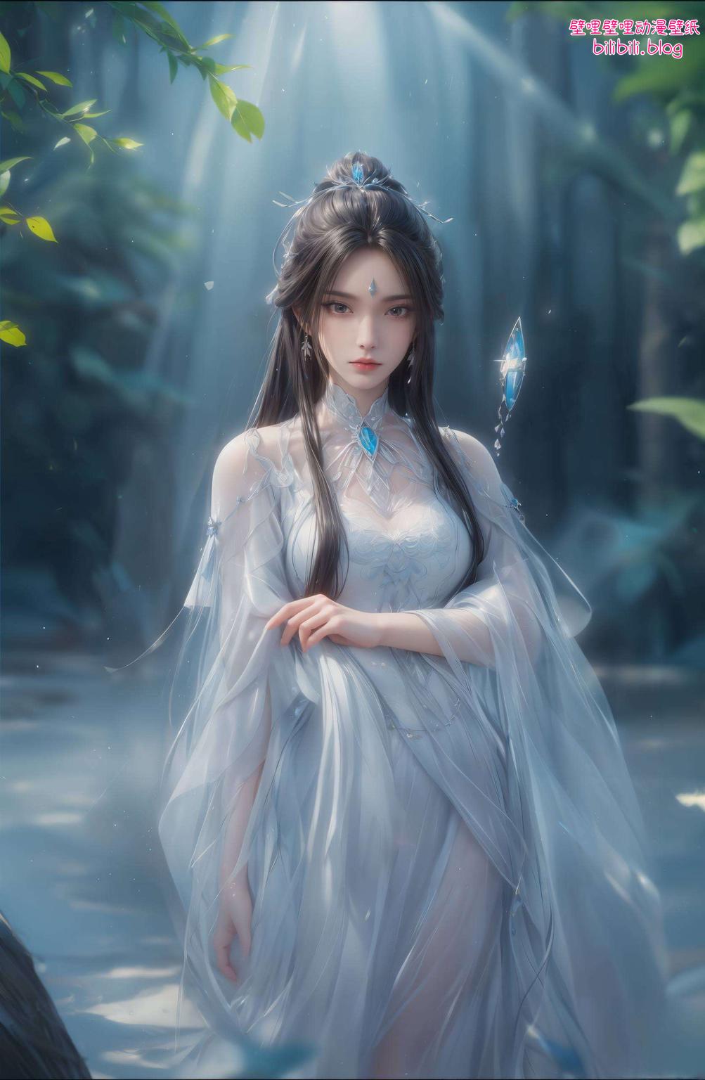 她那清澈的眼眸柔和的色彩搭配