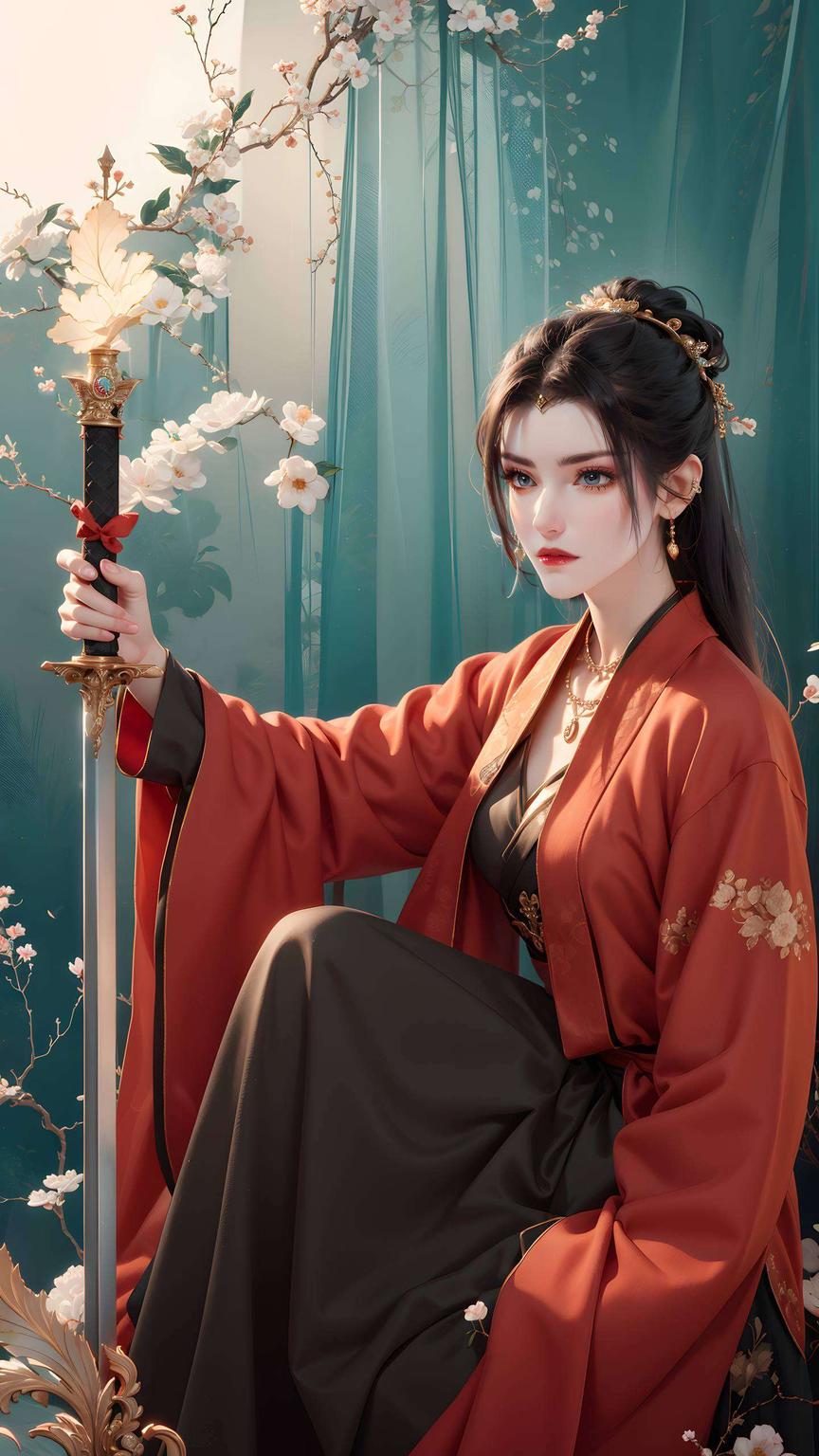 她的曼妙身姿在国漫风格中绽放独特魅力为你的Win10桌面带来一抹古典与现代交融的唯美气息