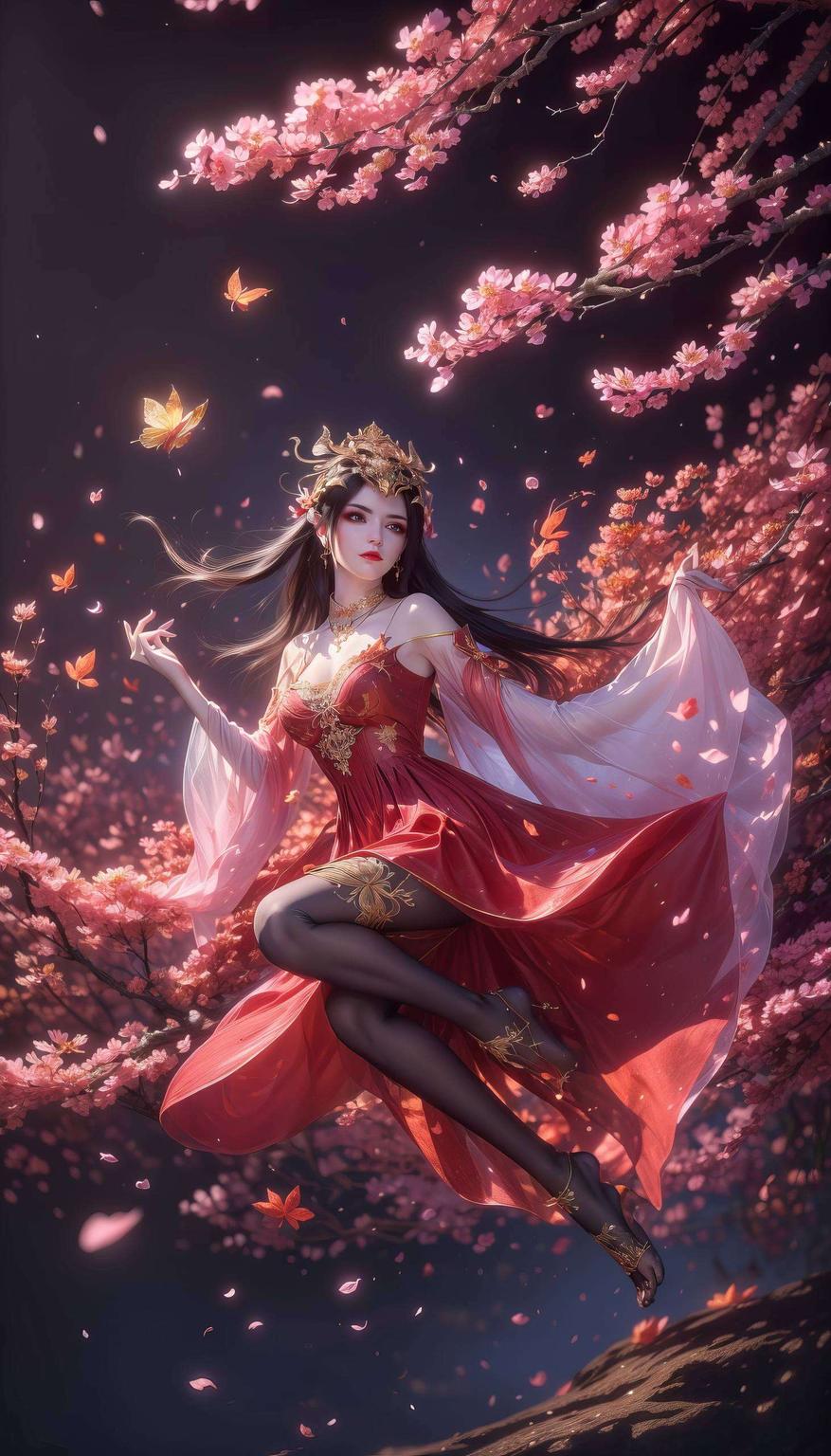 以对比强烈的色彩捕捉了美杜莎的神秘魅力壁纸中的AI美杜莎