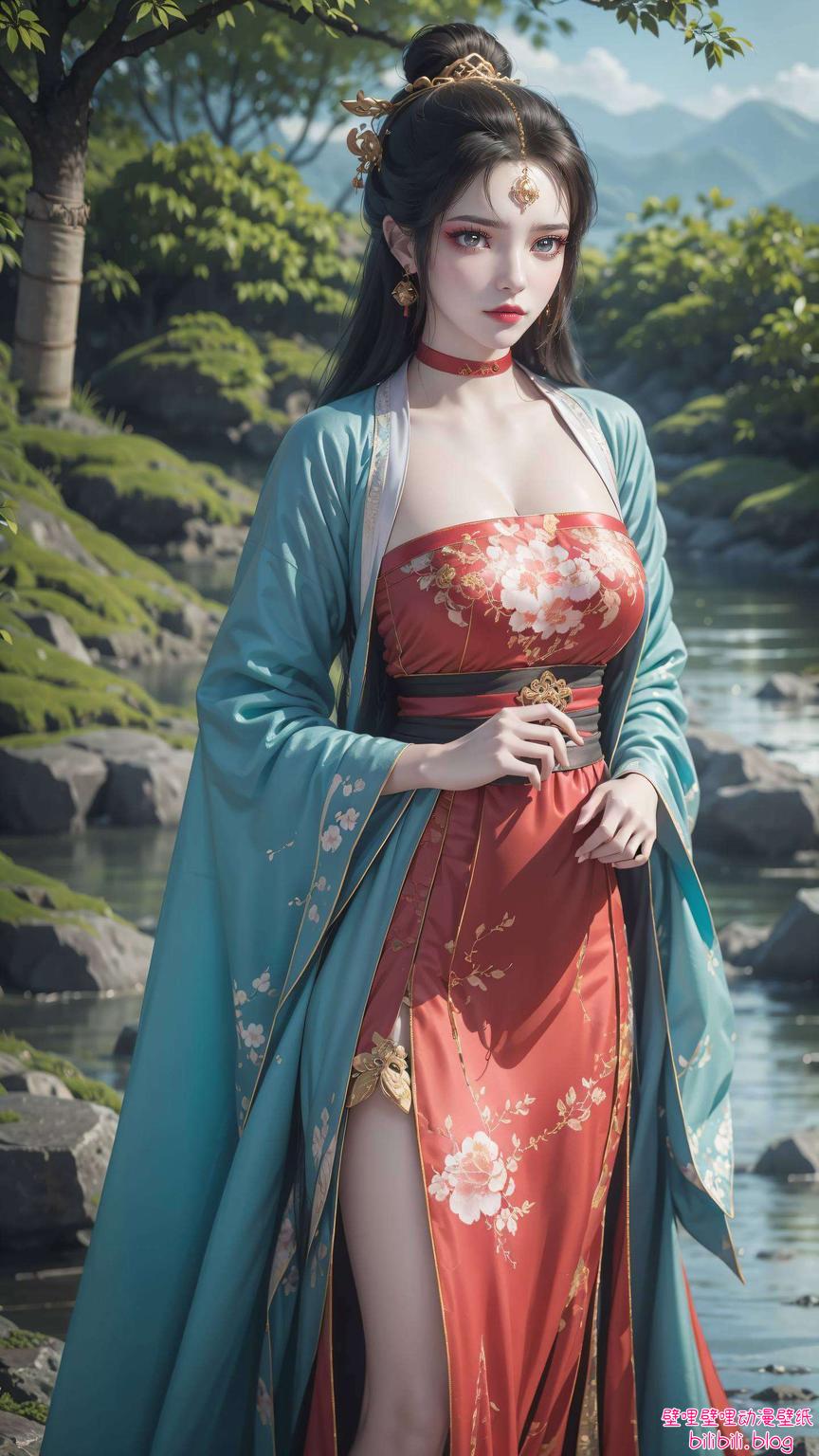 高清画质横屏展现这款AI国漫女神极简2560p壁纸艺术壁纸将仙逆墨云的唯美形象与极简风格完美融合