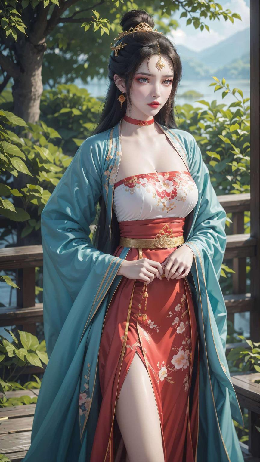 一幅国漫美女古风壁纸2560p高清画质