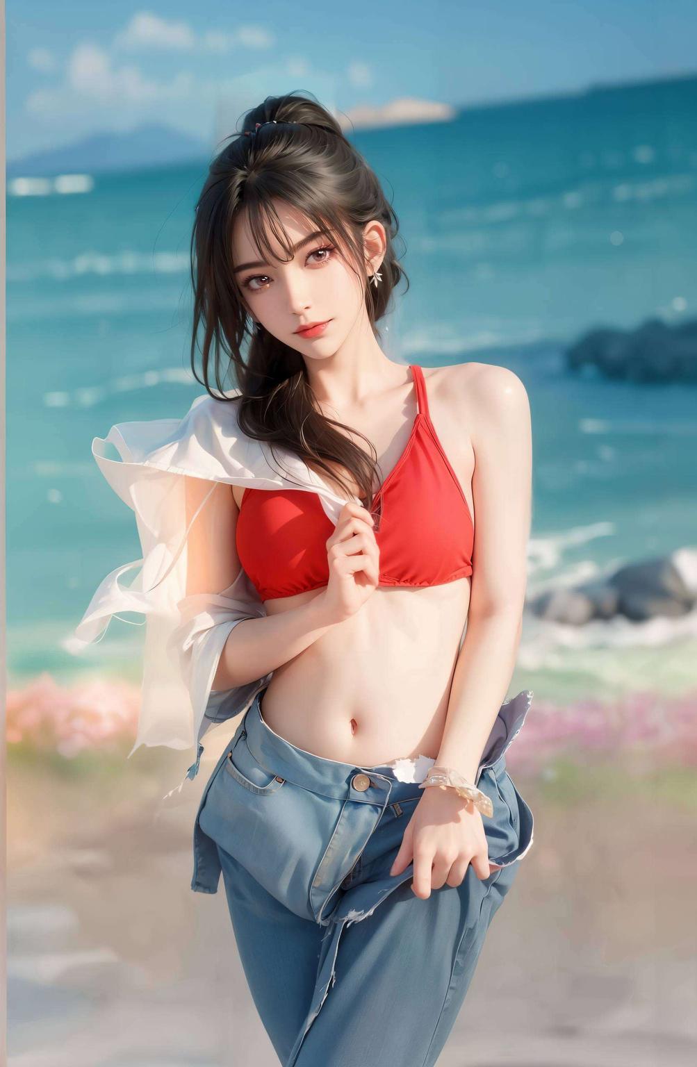 也能感受到国漫美女的温柔与活力打造出一幅充满春日气息的电脑桌面背景