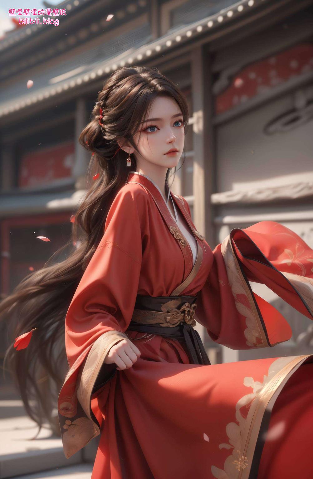 打造出一位国漫女神的梦幻形象国漫美女的柔美气质与蔷薇的娇艳相互映衬