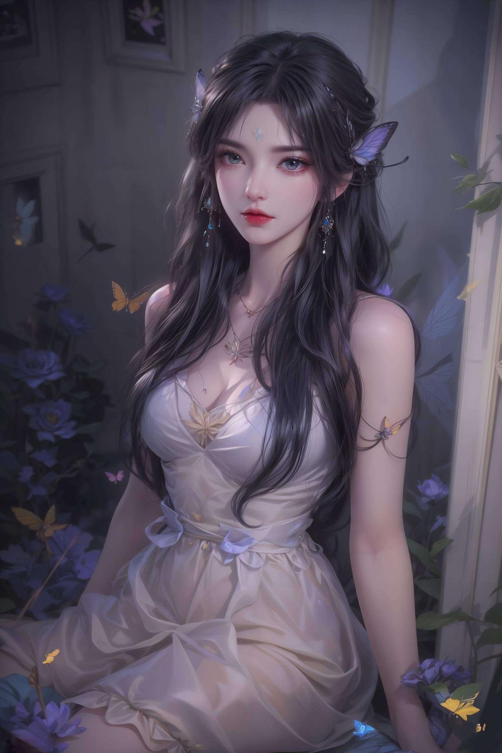 不论是温柔微笑人物表情丰富