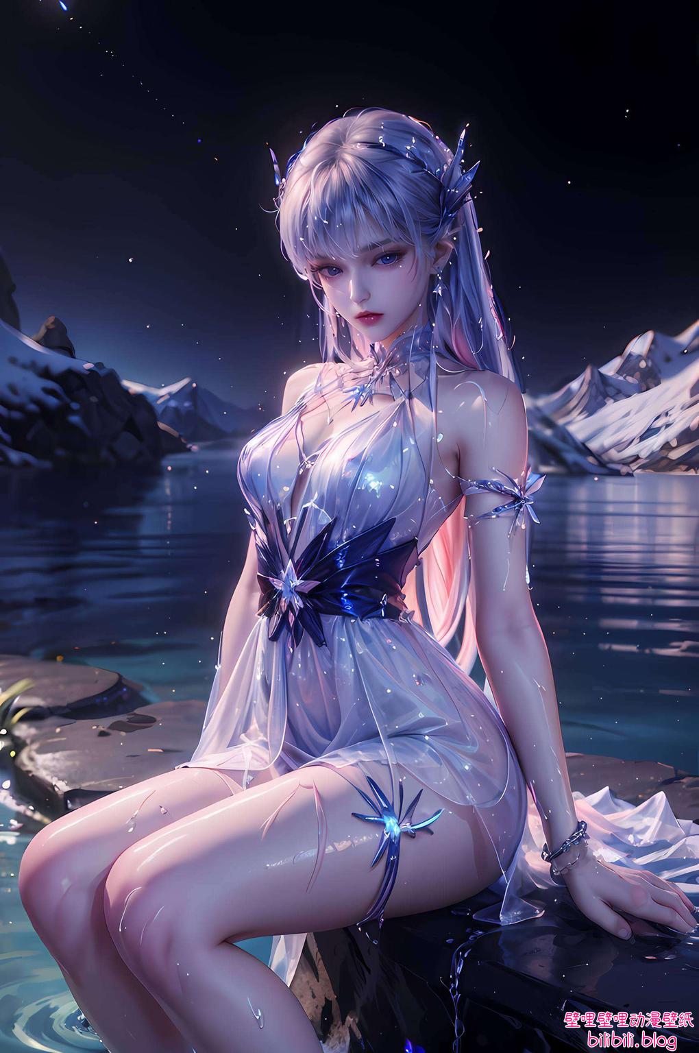 既展现了AI美女的柔美风情这款高分辨率壁纸护眼2560p
