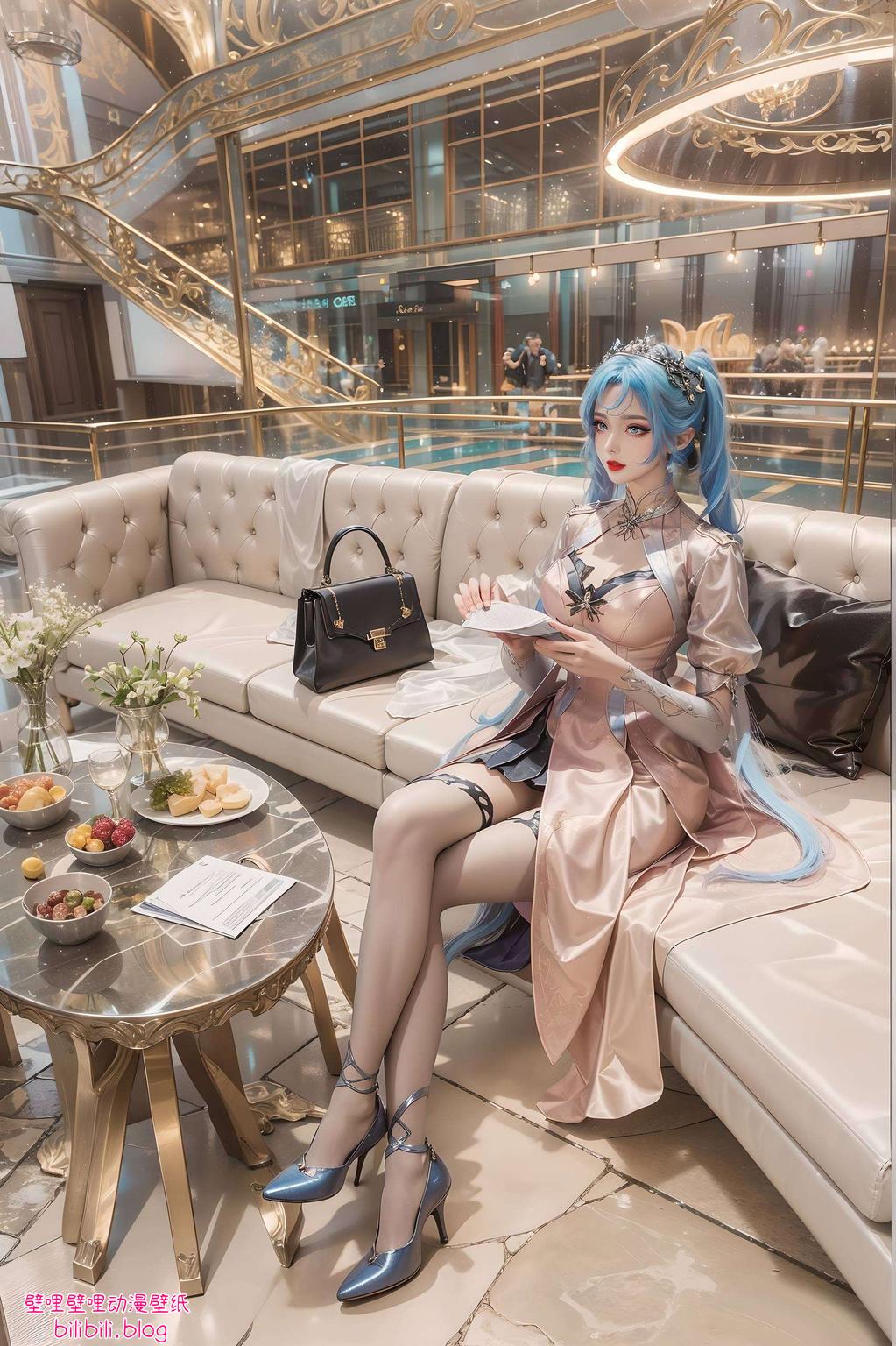 这款超精致侘寂风格的国漫美女AI女神画唐舞桐壁纸头像