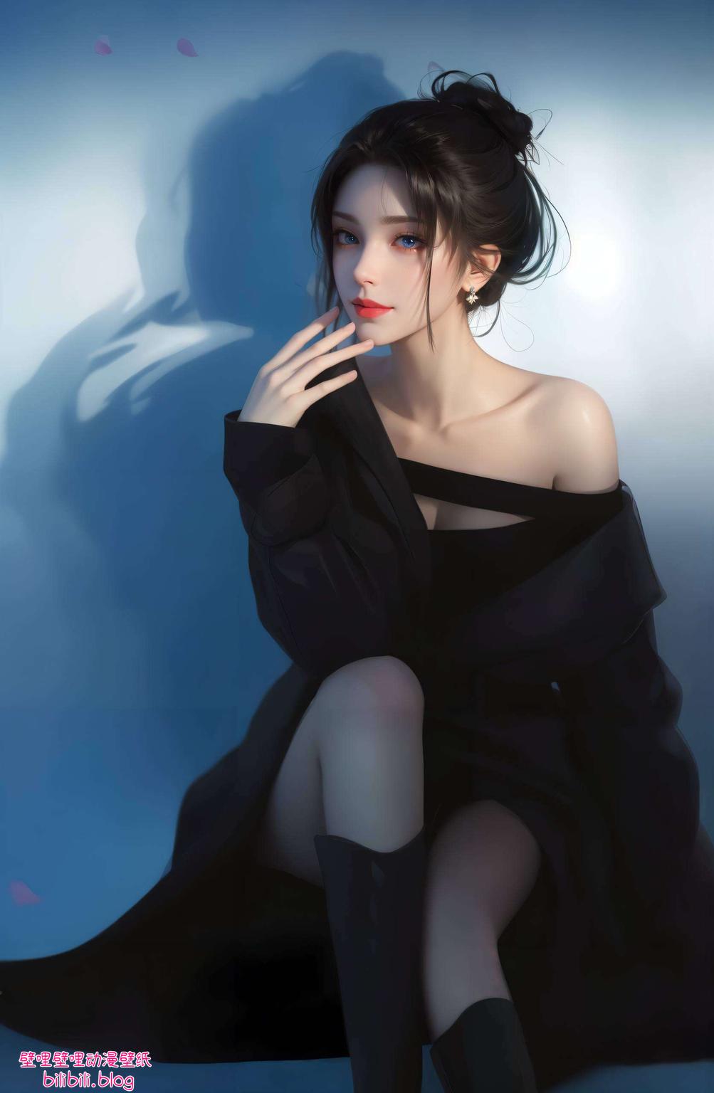 国漫女神的魅力与线条艺术的完美结合这款国漫美女桌面壁纸