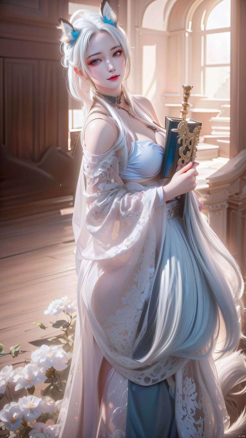 宛如仙境中的最美壁纸将天狐仙子的曼妙身姿映入眼帘