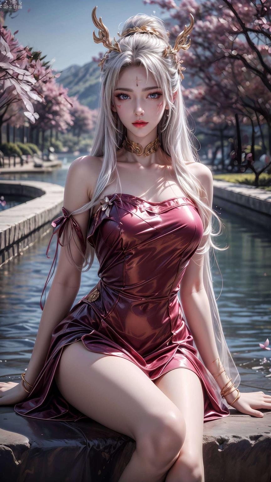 天狐仙子轻舞着她的魔法尾巴每一根毛发都清晰可见