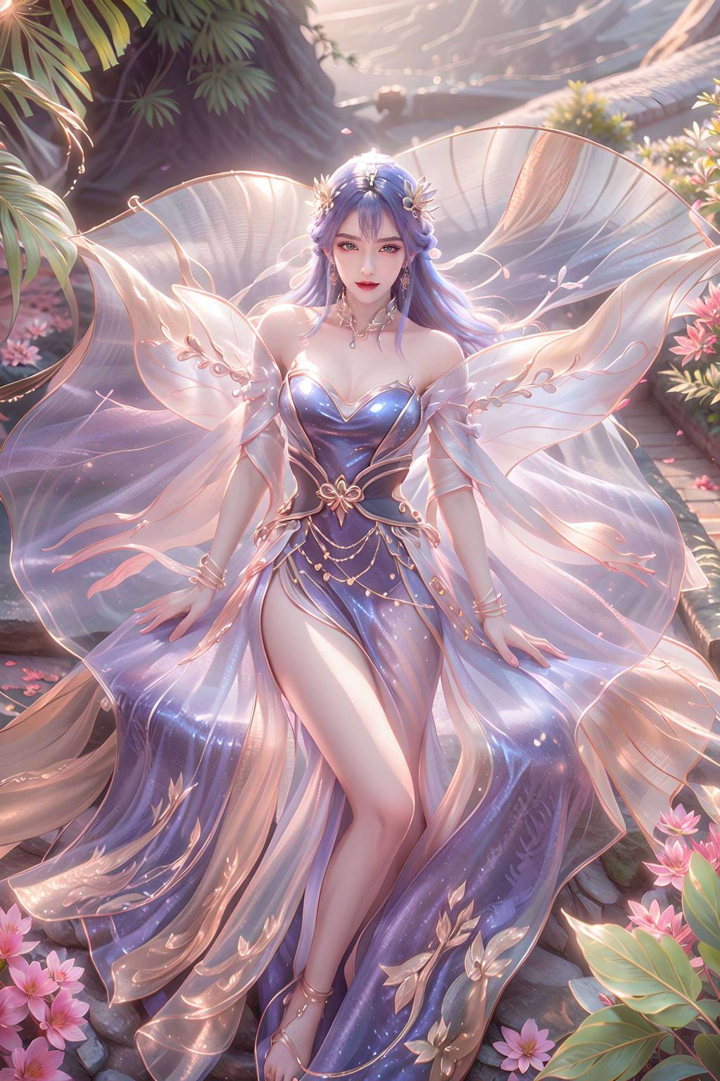 她那美丽动人的形象仿佛蕴含着宇宙的奥秘