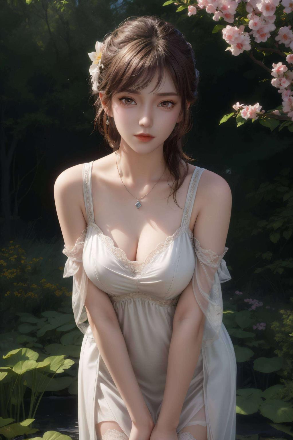 对称的线条勾勒出她的柔美倩影如画