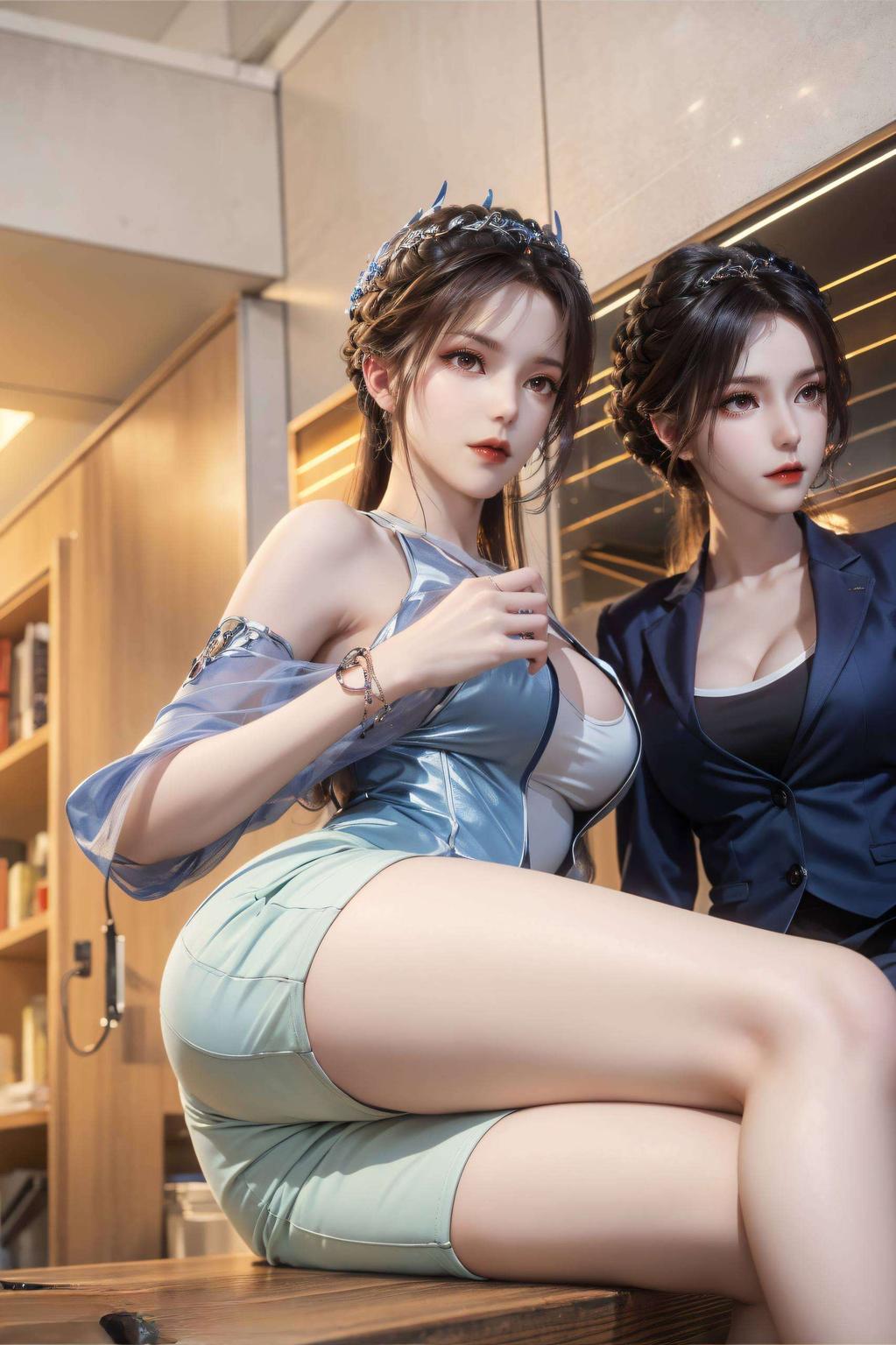 AI国漫美女单色4K高清桌面装饰图带你领略小舞姐姐的别样魅力！这款图片将国漫女神小舞姐姐的可爱与柔美完美呈现细节精致
