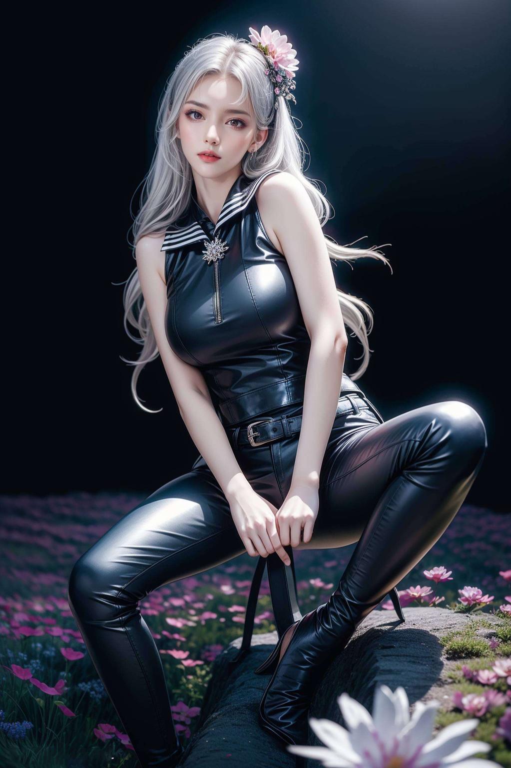 这款AI绘画的波普艺术风格国漫美女桌面装饰图让小医仙的治愈笑容时刻陪伴