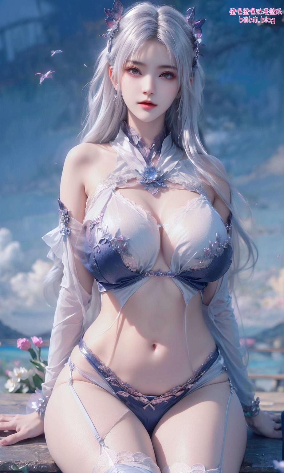 身着古典华服眉眼如画