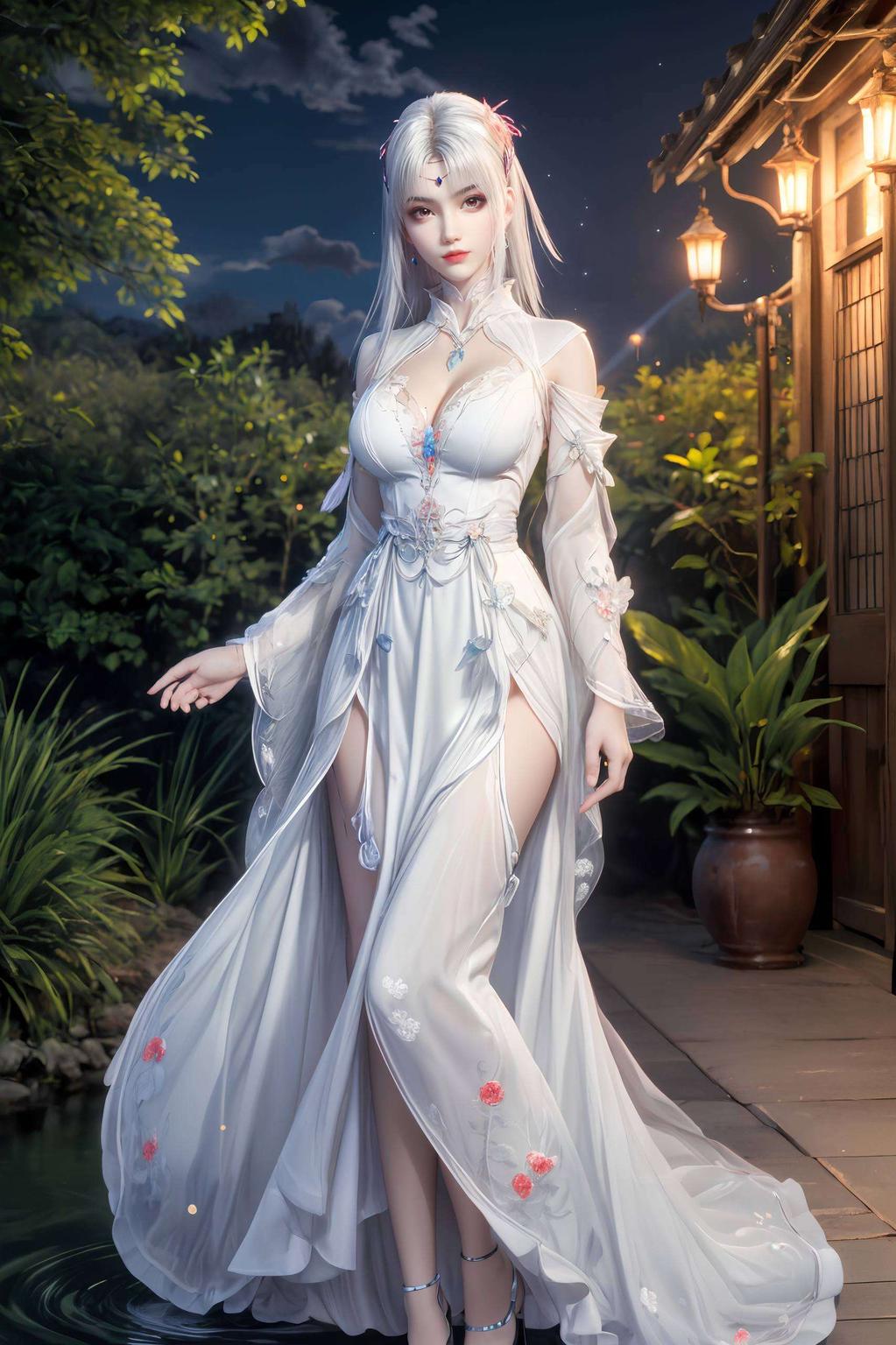 小医仙与闺蜜漫步在花海之中这款国漫美女壁纸